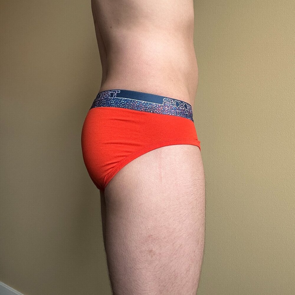 2xist Men's Briefs (Orange, Medium) - Picture 6 of 9